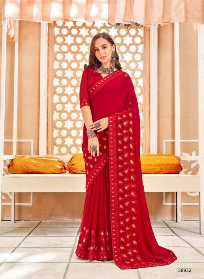 Kalista Manali New Exclusive Wear Vichitra Silk Fancy  Saree Collection
